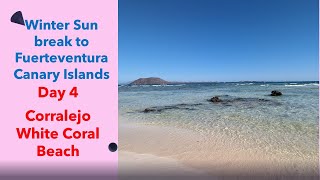 Fuerteventura Day 4 Winter Sun Break visiting the White Sand Dunes and Beach of Corralejo Jan 2024 [upl. by Noevad]