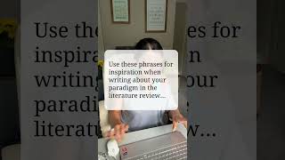 Thesis writing  template sentences for writing about paradigms in the literature review [upl. by Gerek331]