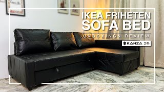 IKEA FRIHETEN SOFA BED UNBOXING  REVIEW [upl. by Akeit]