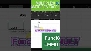 🟩Cómo multiplicar matrices en Excel❌ superexcel excel aprendeexcel tareasescolares matrices [upl. by Seuqirdor119]