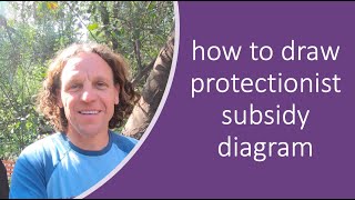 How to Draw Protectionist Subsidy Diagram  IB International Economics  The Global Economy [upl. by Anovad]