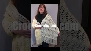 Crochet prayer shawl free pattern [upl. by Atikahs585]