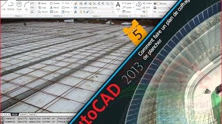 Comment faire un plan de coffrage de plancher sur Autocad «Part5  treillis soudé  cotation» [upl. by Nudd]