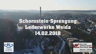 Schornstein Sprengung Weida 14022018 [upl. by Schell]