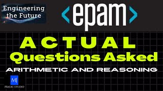 EPAM HIRING 2021  Aptitude Actual Questions Asked on 1st May 2021  Solutions by MJ [upl. by Koch]