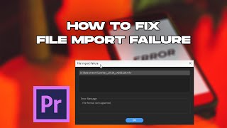 Cara Mengatasi FILE NOT SUPPORTED DI PREMIERE PRO DAN AFTER EFFECT  HOW TO FIX FILE IMPORT FAILURE [upl. by Gonagle887]