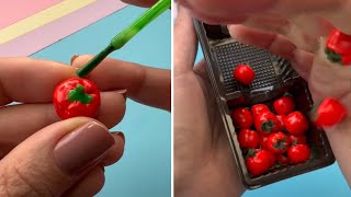 Como fazer mini tomates em Casa I Dicas DIY miniatura [upl. by Quintus637]