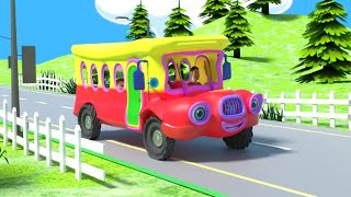 Wheels On The Bus Goes Round And Round  Nursery Rhymes  kids song [upl. by Ardnua]