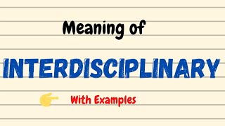 Meaning of Interdisciplinary  English Vocabulary Words  Word Of The Day  UrduHindi [upl. by Nalor]