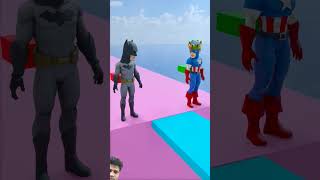 GTA V5 New stairs Run Spidey vs Captain America Vs Batman GTA shorts cartoon likeandsubscribe [upl. by Llenaej]