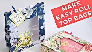 EASY LARGE GIFT BAG WITH ACETATE WINDOW TUTORIAL Mother’s Day Bag Birthday Bag All Occasion Bag [upl. by Yrehcaz581]