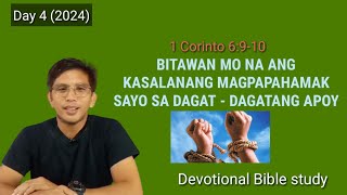 BITAWAN MO NA ANG KASALANANG MAGPAPAHAMAK SAYO SA DAGAT DAGATANG APOY 1Corinto 6910 devotion [upl. by Ecerahc149]