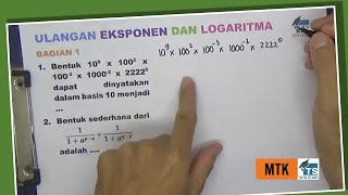 Ulangan Eksponen dan Logaritma Bagian 1 [upl. by Freberg273]