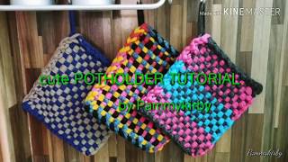 POT HOLDER String tutorial step by step [upl. by Ingamar]