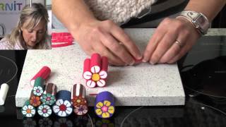 Polymer Clay Tutorials  How to make a flower cane [upl. by Melinde]