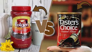 Folgers vs Taster’s Choice Which Instant Coffee Wins the Morning Brewoff [upl. by Ardnuassac165]