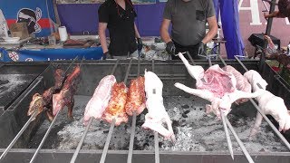 Italy Street Food Best of Sardinia Meat Roasted on Grill [upl. by Bail436]