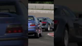 Epic Showdown BMW M3 E36 vs Porsche AMG Audi at BarcelonaCatalunya [upl. by Saduj]