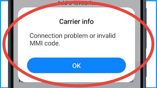 Connection Problem Or Invalid MMI Code Poco  Invalid MMI Code In Poco [upl. by Fredia]