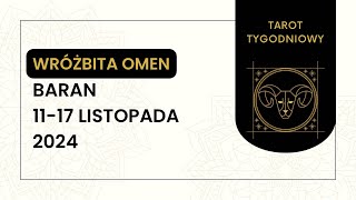 Tarot Tygodniowy ♈️ Baran 1117 Listopada 2024 tarot tygodniówka horoskop wróżka [upl. by Niloc]