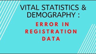 Errors in Registration Data Hindi Lecture 3 [upl. by Isaiah]