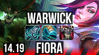 WARWICK vs FIORA TOP  16511  EUW Master  1419 [upl. by Heddie585]