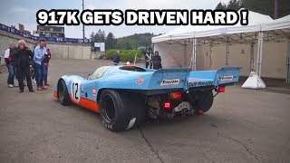 Porsche 917K racing at high speeds brutal flat12 sound [upl. by Sera]