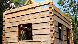 Round 10 Dovetail Log Cabin build Ep 34 [upl. by Glick8]