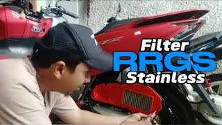 GANTI FILTER STAINLESS MOTOR PCX 160 [upl. by Robinetta230]