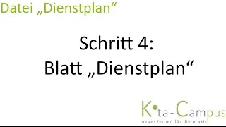 Dienstplangestaltung Kita und Kindergarten 2022  Excel 4 Bearbeitung Blatt „Dienstplan“ [upl. by Antrim]