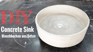 Tutorial Ein Waschbecken aus Beton selber bauen  DIY Concrete Sink [upl. by Chubb]