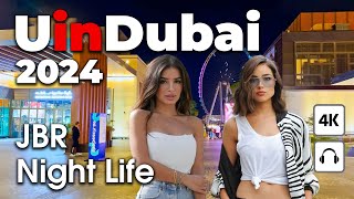 Dubai Live 247 🇦🇪 Wonderful JBR Night Life 4K  Walking Tour [upl. by Kristie]