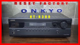 Como restablecer los valores de fabrica reset factory ONKYO HTR380 [upl. by Kartis]