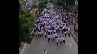 Students of Dhaka College hold a protest against the Blasphemous comments in India [upl. by Nguyen255]