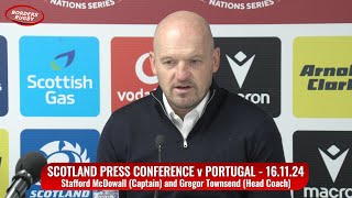 SCOTLAND v PORTUGAL  SCOTLAND PRESS CONFERENCE  161124  STAFFORD McDOWALL amp GREGOR TOWNSEND [upl. by Blessington771]