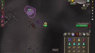 OSRS chaos elemental 11kc trip high lvl craws bow [upl. by Garnes]