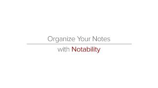 Notability Organize Your Notes [upl. by Fanchan]