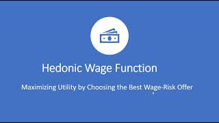 Hedonic Wage Function Maximizing Utility by Choosing the Best WageRisk Offer [upl. by Lou]