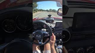 The 2023 Mazda MX5 Miata Manual Gets to 60 in 65 Seconds POV Drive shorts [upl. by Siulesoj]