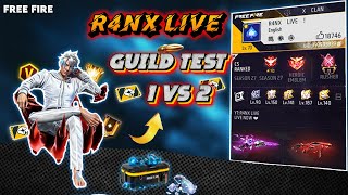 FREE FIRE LIVE👻GARENA🟣 FREE FIRE💀GUILD TEST LIVE 🥳PLAYING 2 VS 4😎 shorts freefirelive [upl. by Aligna]