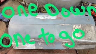 Door corners rust repair 1966 Mercury Comet [upl. by Suellen]