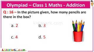 Class 1 Math OlympiadAddition  Math Addition for Grade 1  Kids quiz Video [upl. by Niras451]