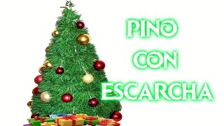 DIY  Arbol de navidad muy facil de hacer con escarcha  Elizabeth MC [upl. by Wolenik]