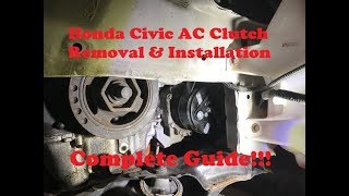 Honda Civic AC Clutch Removal amp Replacement [upl. by Meggie]