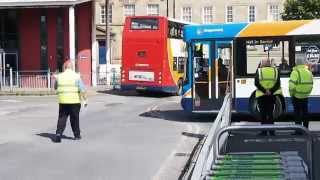 Banksmen Hard at Work at Lancaster Bus Station [upl. by Ivonne]