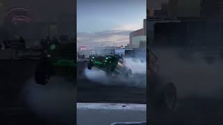 Mini Cooper standing burning out and donuts automobile sema [upl. by Gentille]