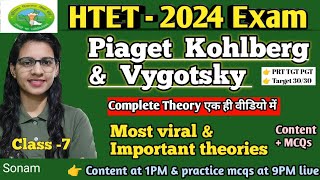 PiagetKohlbergVygotsky theory in detail imp for all examsHTET PRT TGT PGT CDP classes topic wise [upl. by Sashenka159]