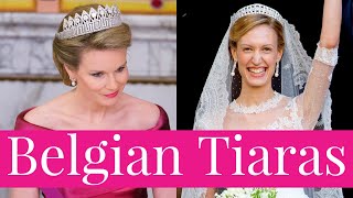 All the Tiaras Within the Belgian Royal Family Including the Nine Provinces Tiara Queen Mathilde [upl. by Gerstein408]