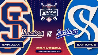 231124🎥Liga de Béisbol Profesional Roberto Clemente🇵🇷Senadores de SJ 🆚 Cangrejeros de Santurce⚾️ [upl. by Carolann769]