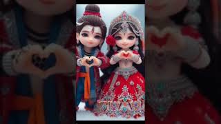 Laal sareee song cute Mahadev parwati image kitna tu batu gor shorts [upl. by Adyol]